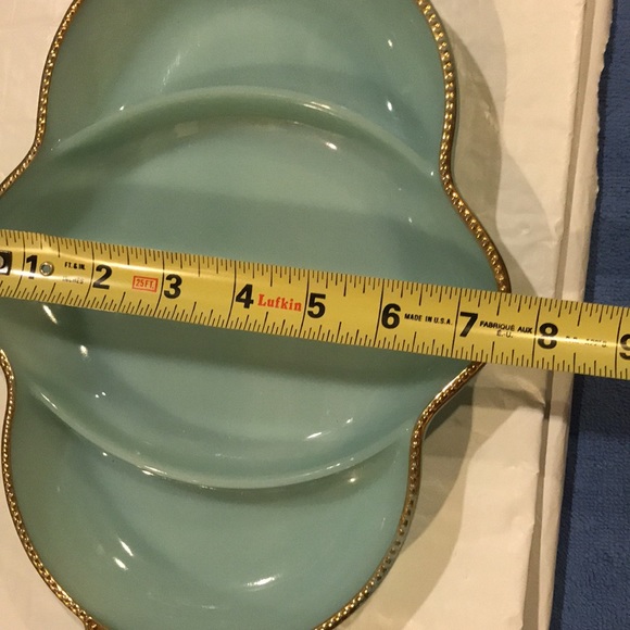 Fire King Blue Relish Dish - Picture 5 of 6